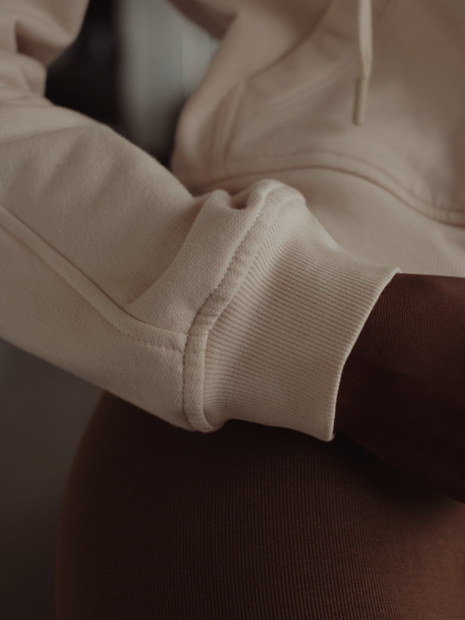 CROPPED ZIP HOODIE - NATURAL - imagen 7