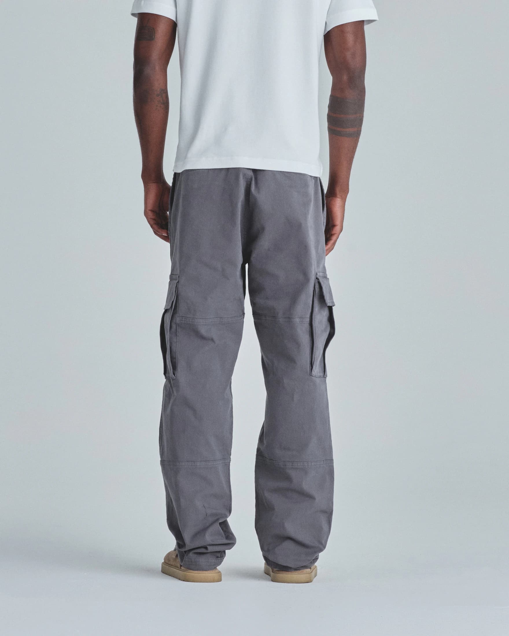 Basics Relaxed Cargo Pants Gray - imagen 7