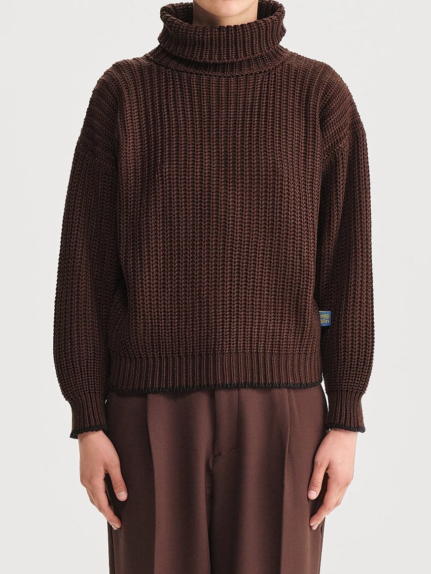 Saco Cuello Tortuga Inglés Marrón/Negro Hombre - imagen 5