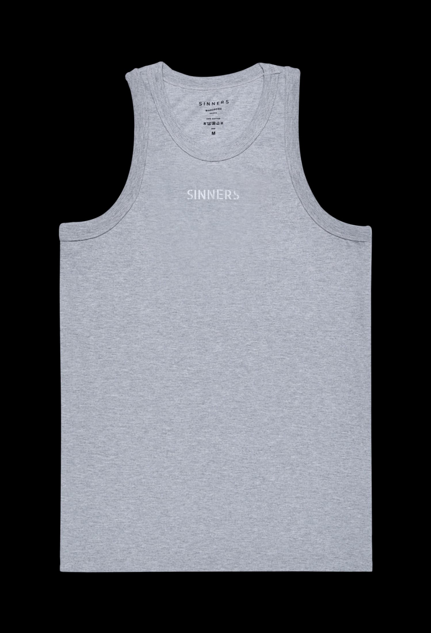 SINNERS GRAY MEN TANK TOP - imagen 1