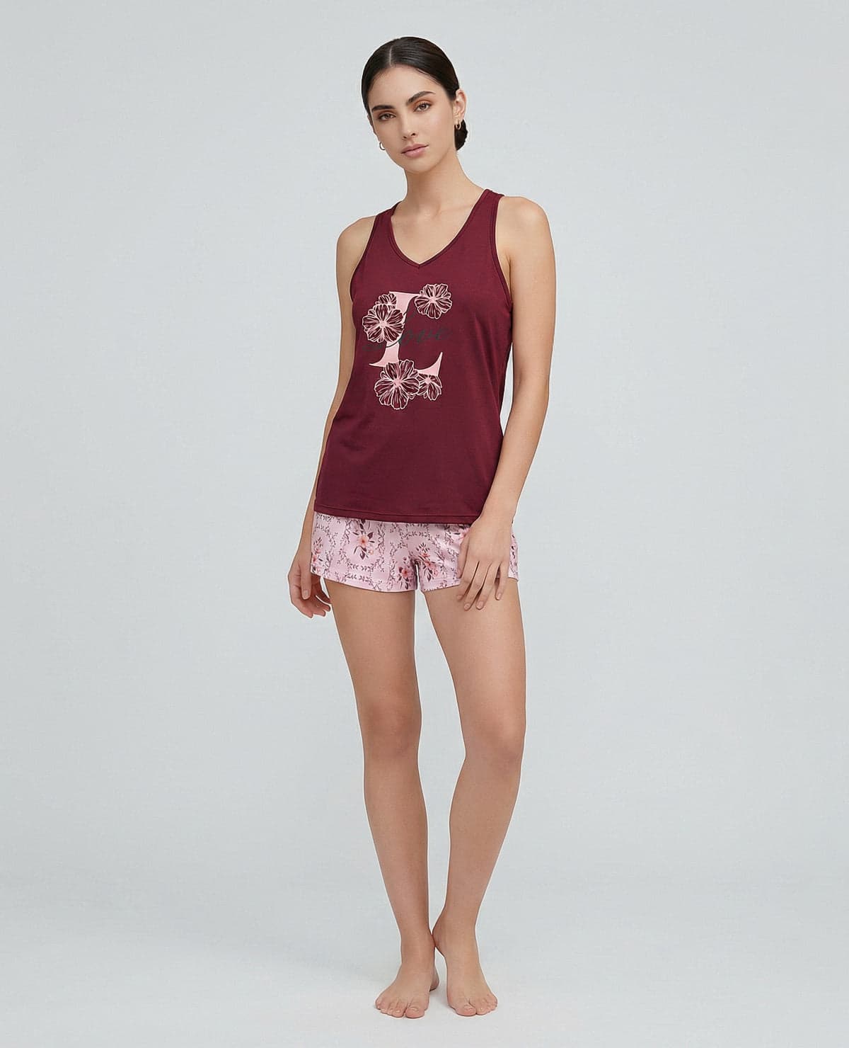 Pijama de Short | Camisilla Cuello en V