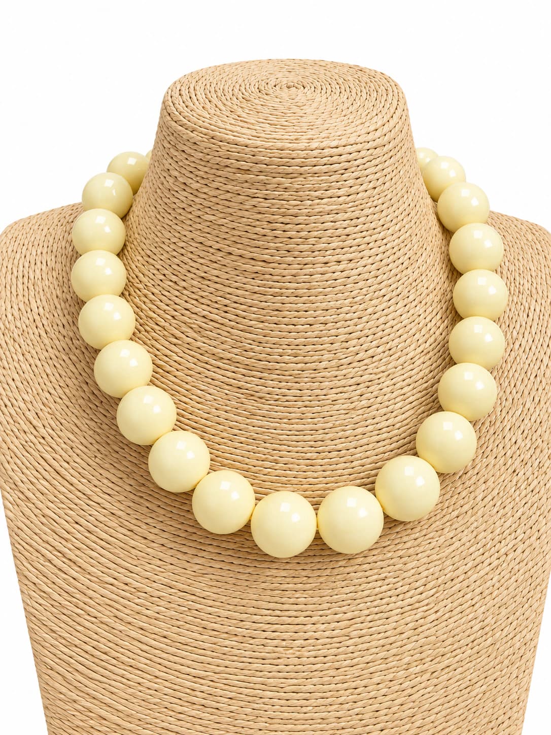 Collar Maxi Bolas Amarillo Pastel - imagen 1