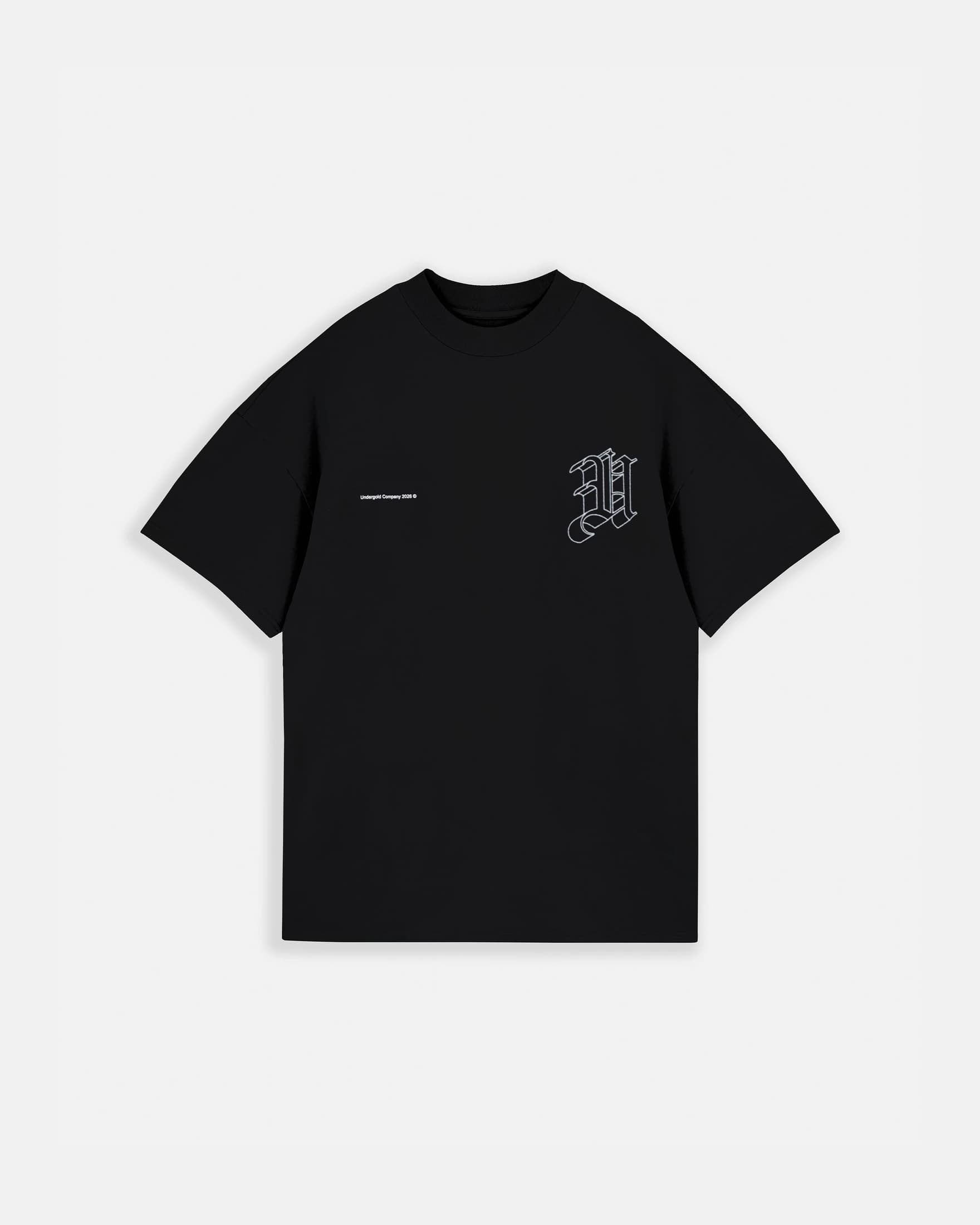 Line Solid U Tshirt Black - imagen 3