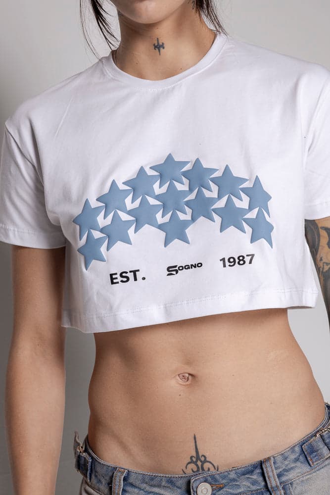 Crop-Top Courage Estrellas/Azul-Blanco - imagen 5