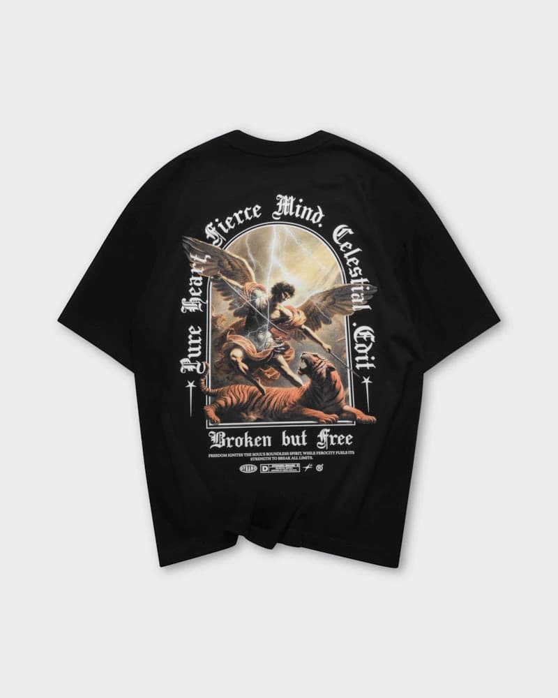 Camiseta Negra Oversize Fierce Mind - imagen 4