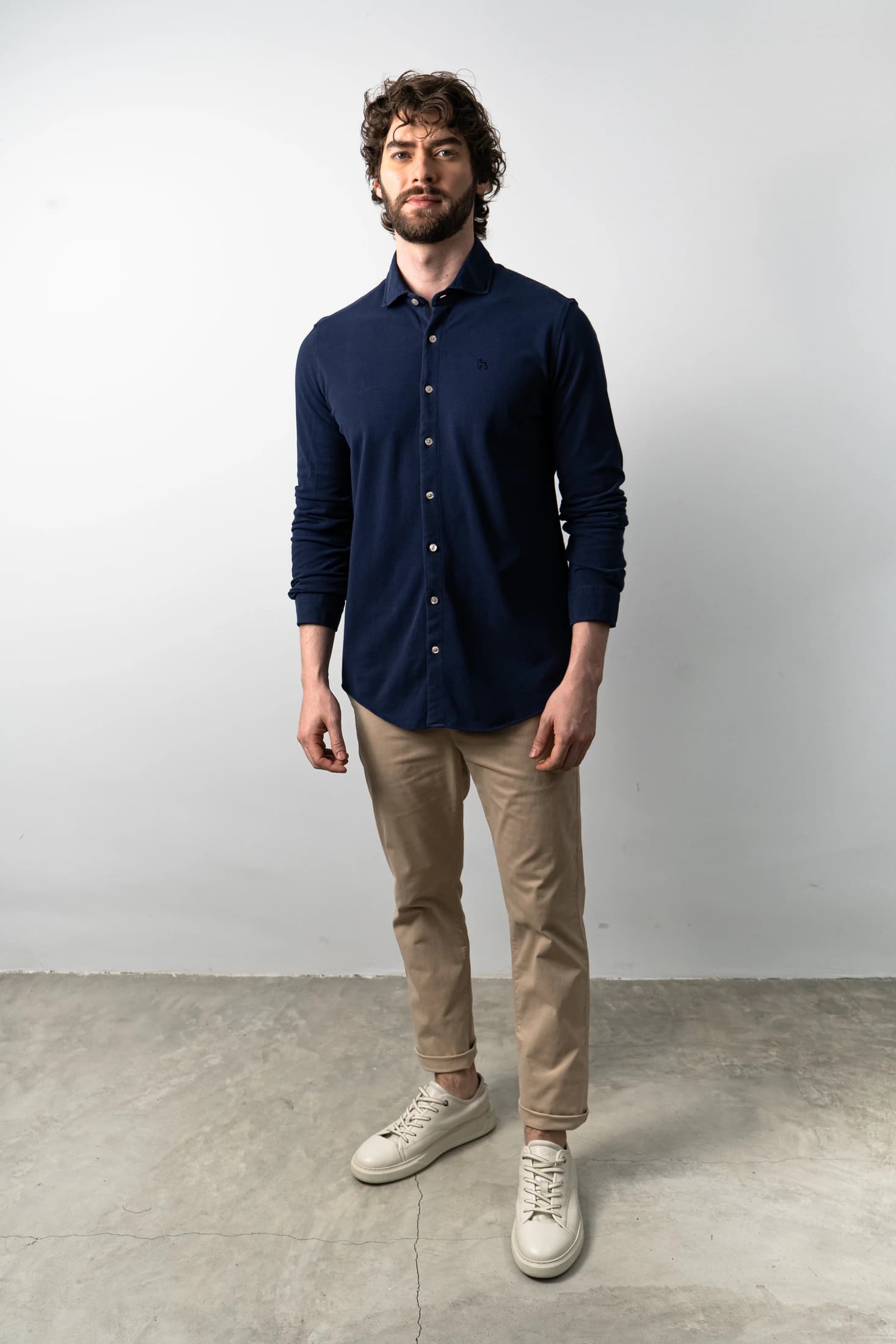 Camisa Manga Larga Azul Royal