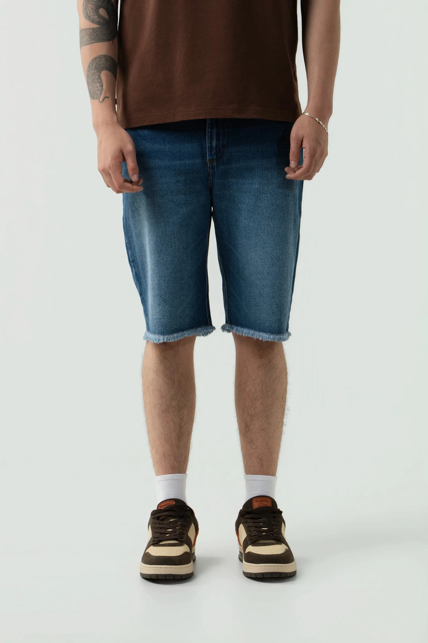Bermuda Denim QST Raw Edge - Azul Medio - imagen 4