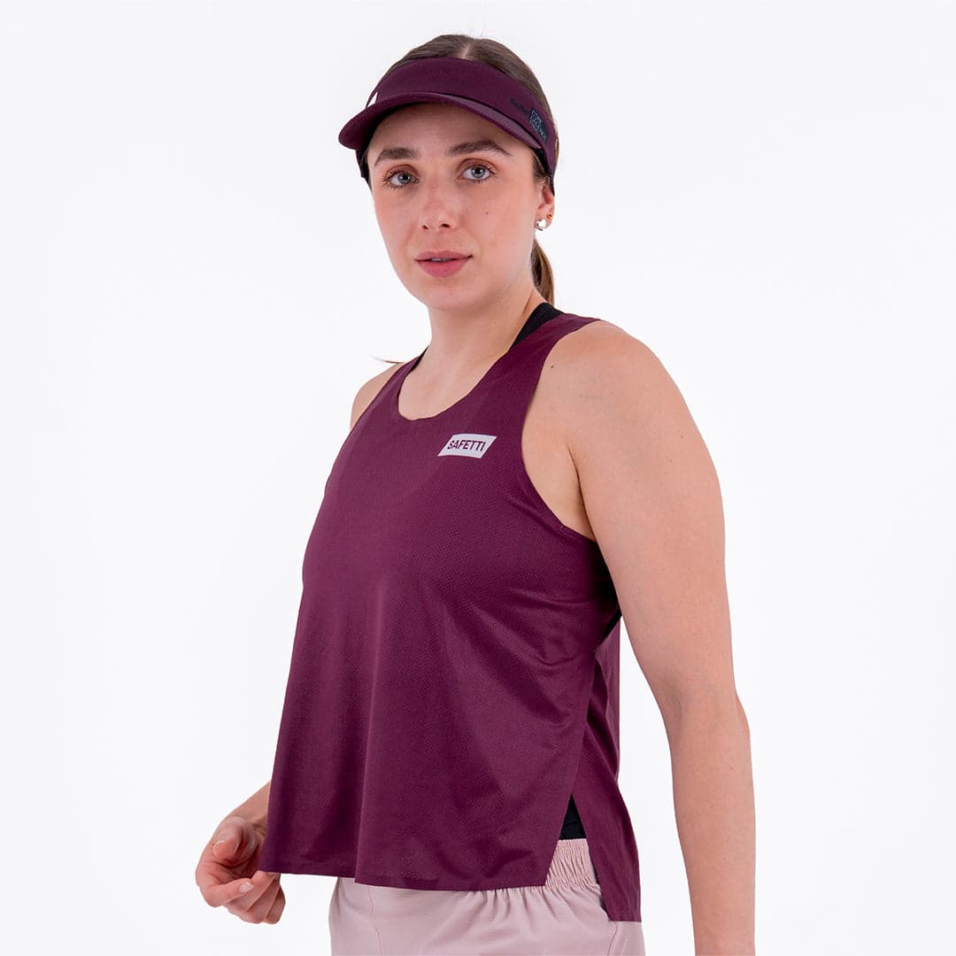 CAMISETA RUNNING MANGA SISA LEVIT CIRUELA PARA MUJER - imagen 3