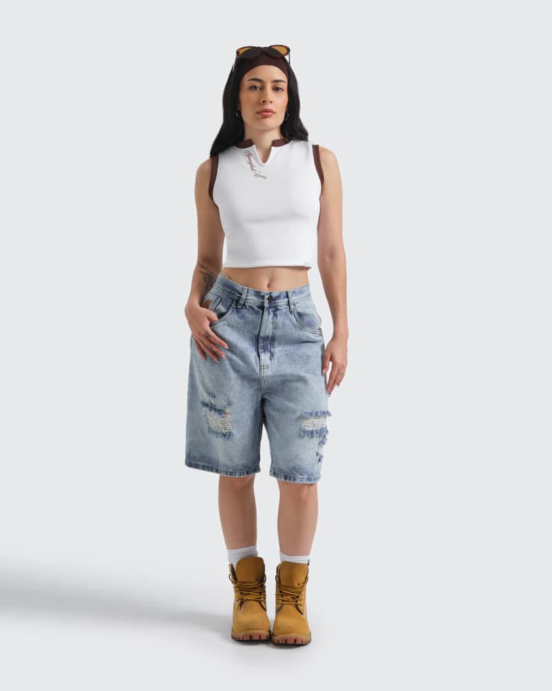 Crop Top Blanco Royal Muse - imagen 7