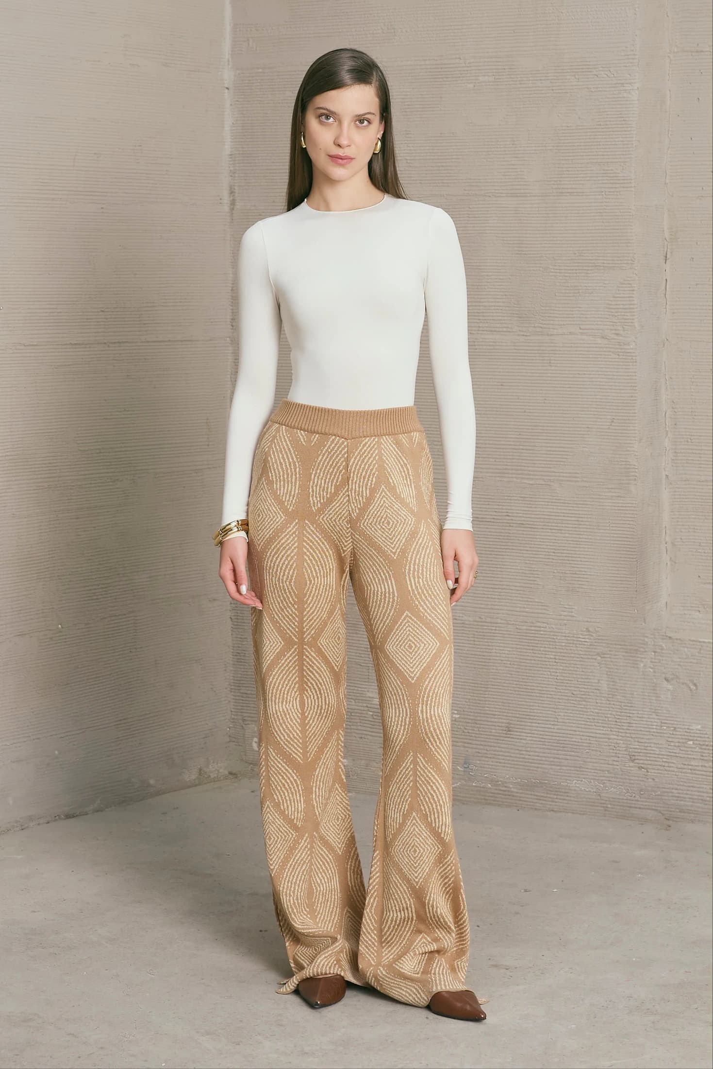 Pantalón Atenea Camel-Dorado