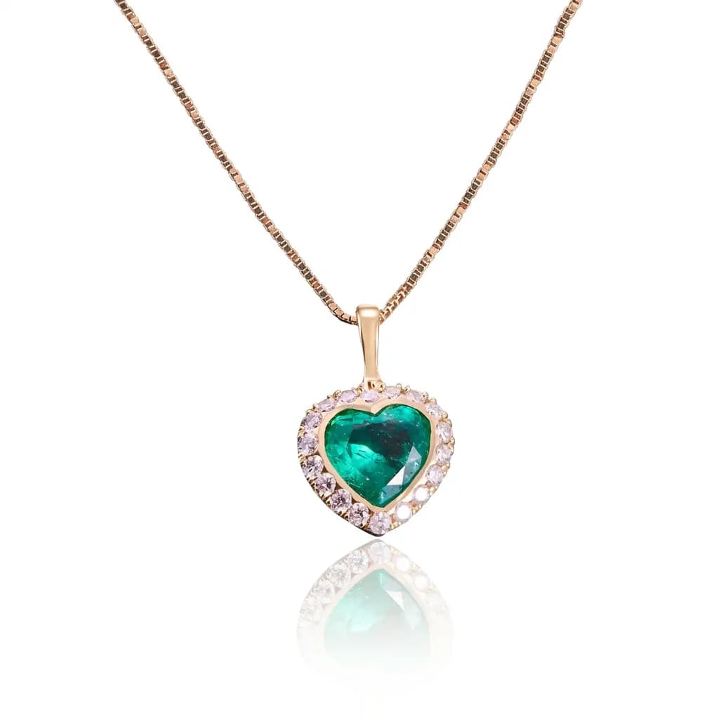 HEART SHINNY NECKLACES - imagen 1