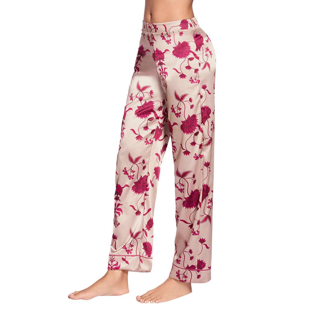 PANTALÓN DE PIJAMA ELABORADO EN SATÍN - imagen 2