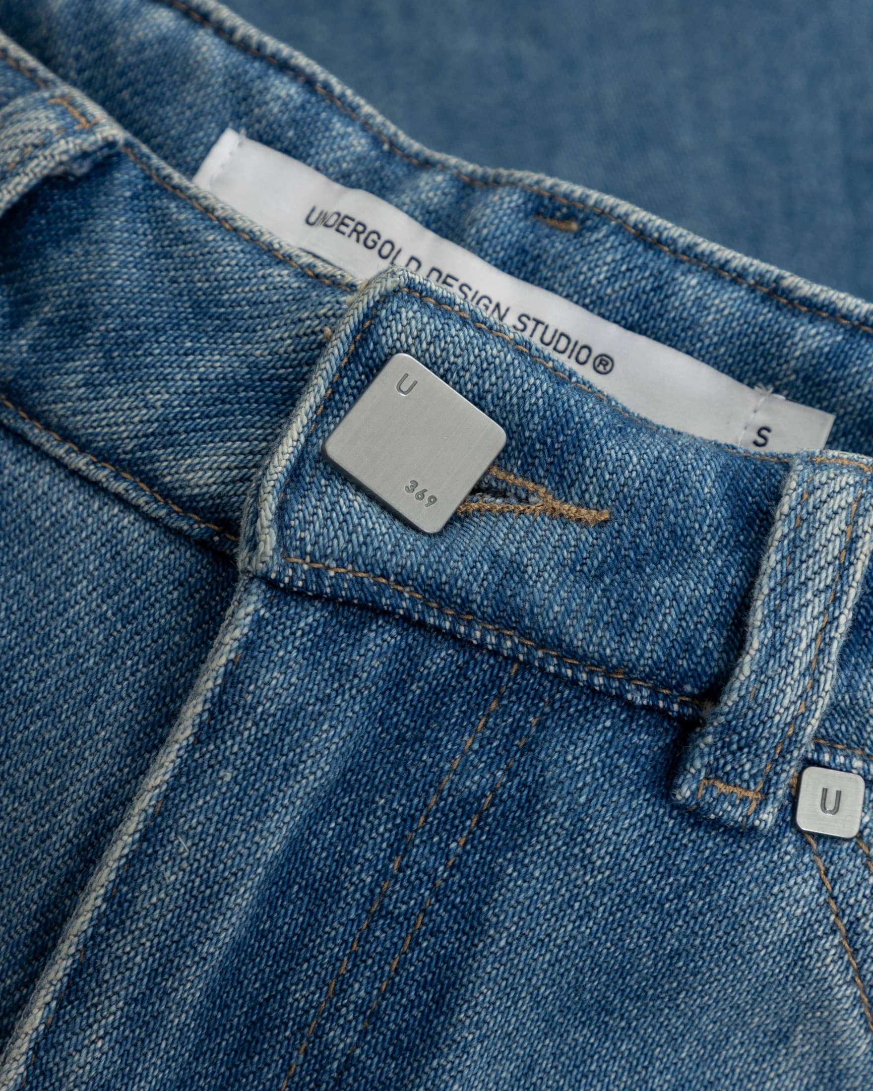 W Spring UNDRGLD Frayed Wide Jeans Blue - imagen 6