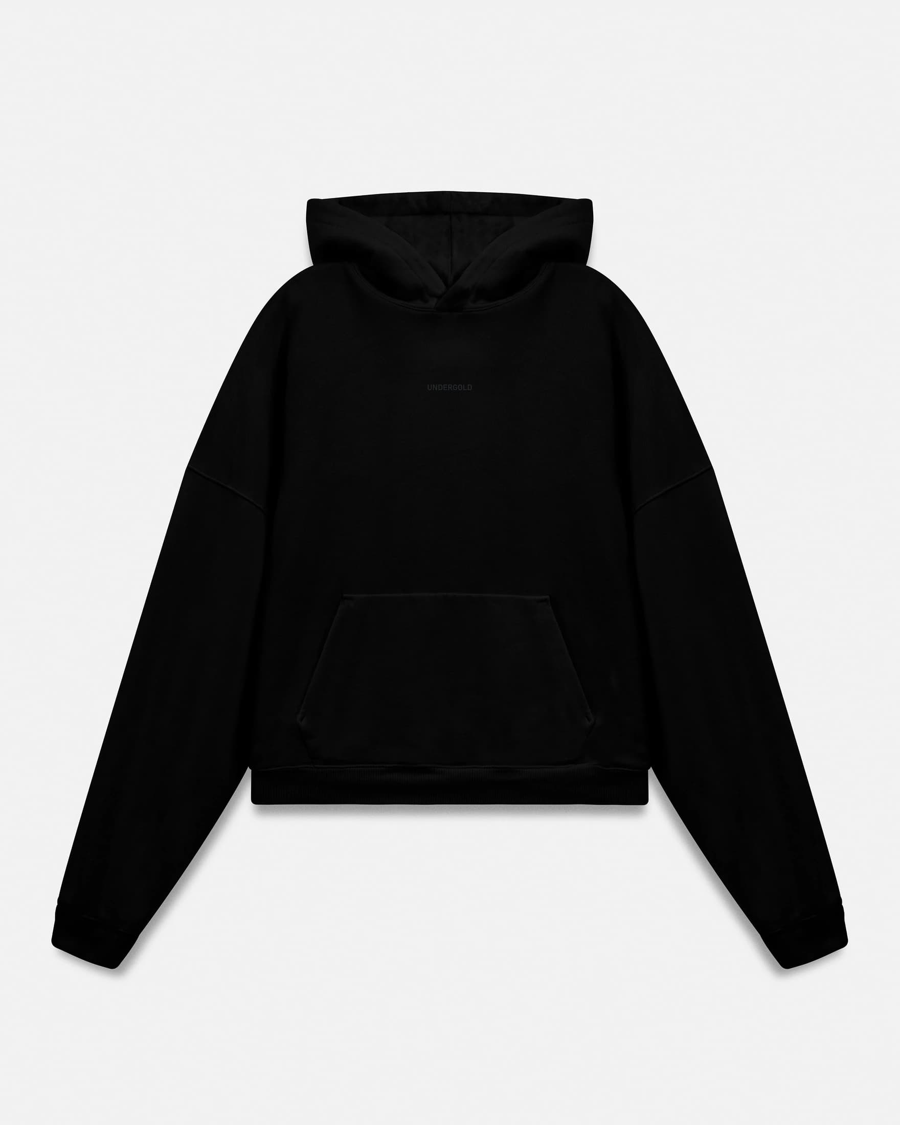 W Line Basic Boxy Fit Hoodie Black - imagen 3