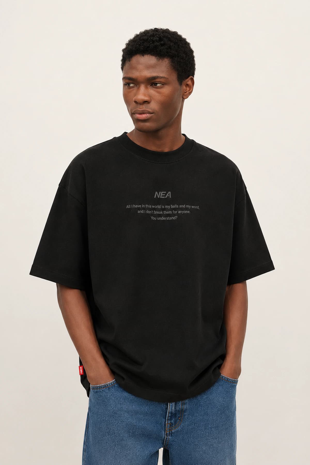 CAMISETA REGULAR SUNRAY NEGRO NEA - imagen 2