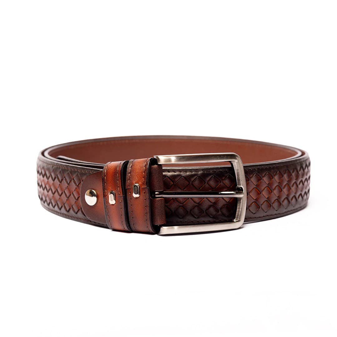 Cinturón Cognac Bordado