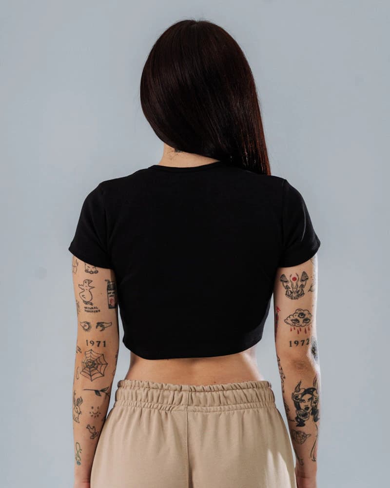 Crop Top Para Mujer Essential Black - imagen 4