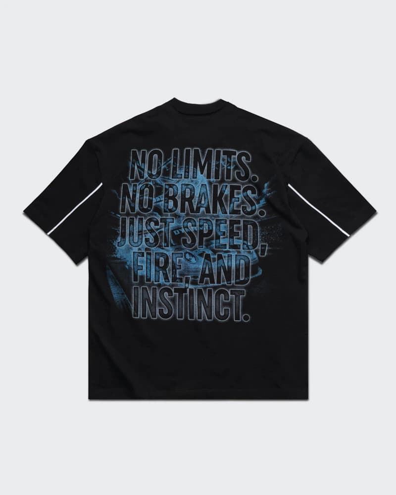 Camiseta Negra Oversize Thunder Racing - imagen 6