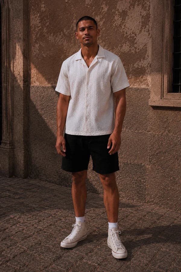 CAMISA BLANCA JASPEADA - imagen 1