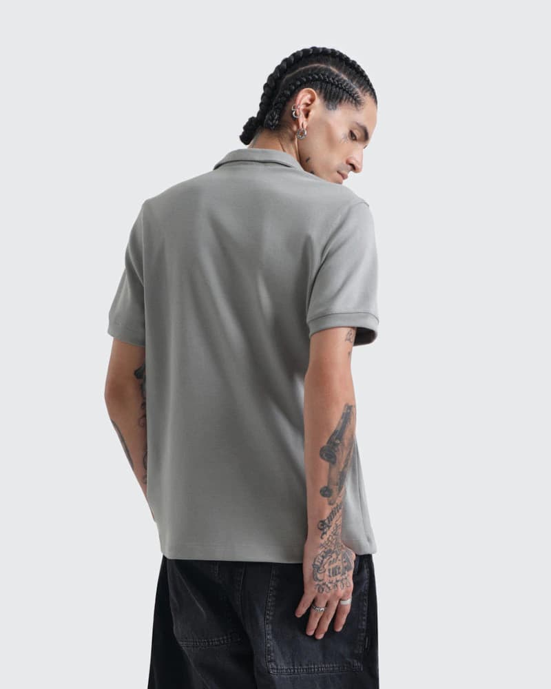 Polo Relaxed Fit Gris Cemento - imagen 3