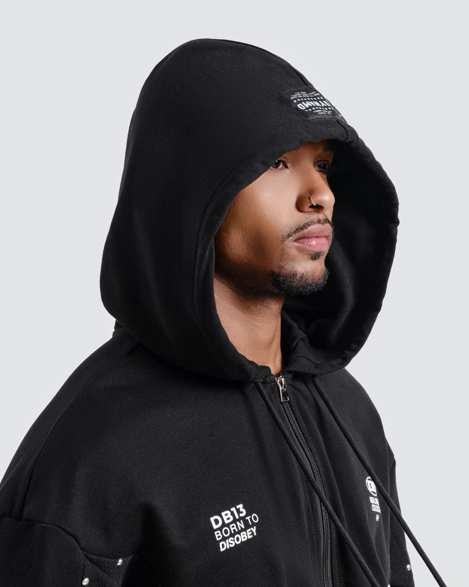 Hoodie Negro Oversize Real Rebels - imagen 3