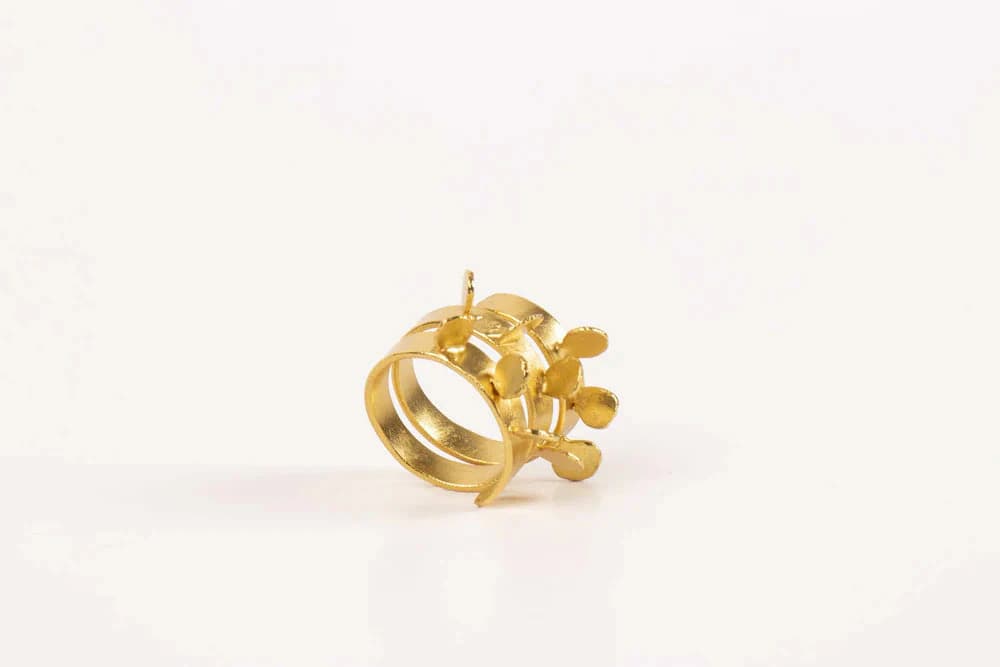 ANILLO SEMILLA SAGRADA DORADO - imagen 4