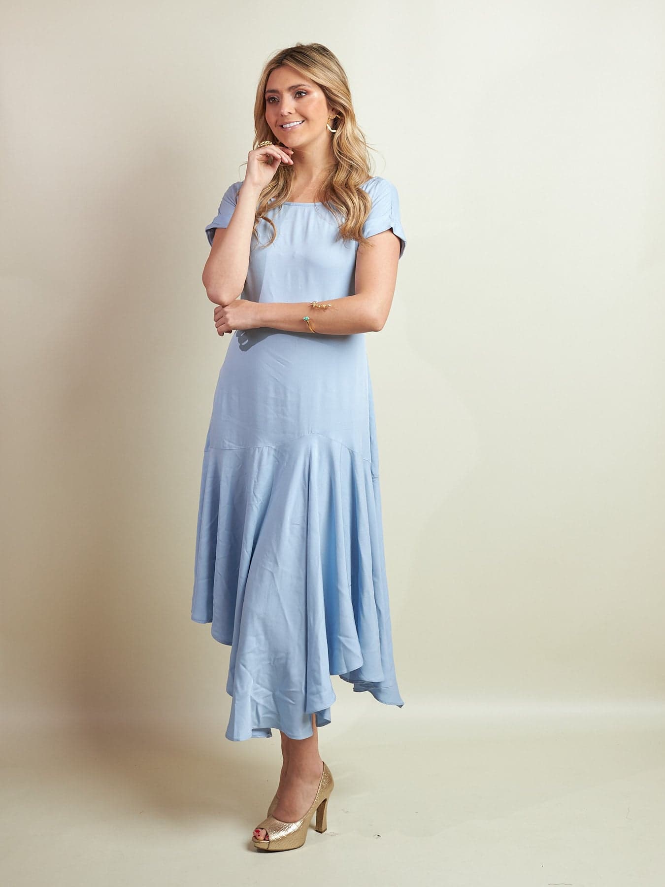 Vestido Nicolasa Celeste - imagen 3