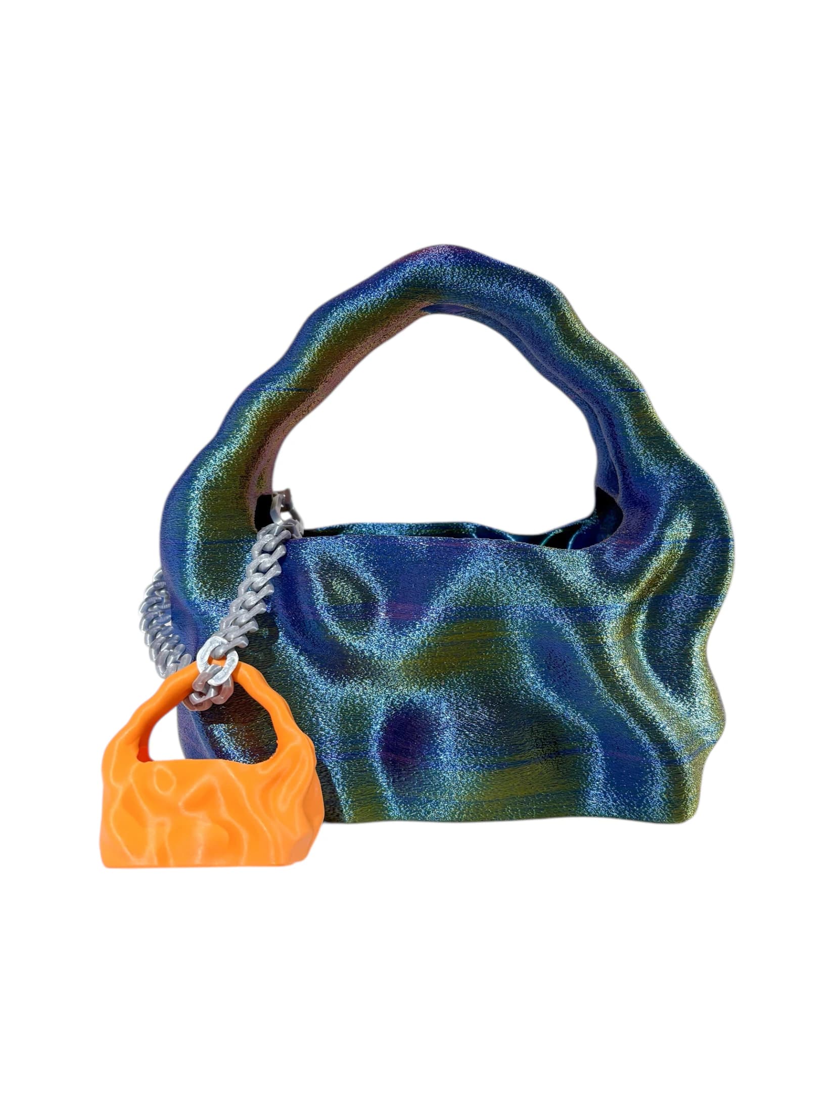 bolso grande cosmic water azul púrpura rosado oro - imagen 2