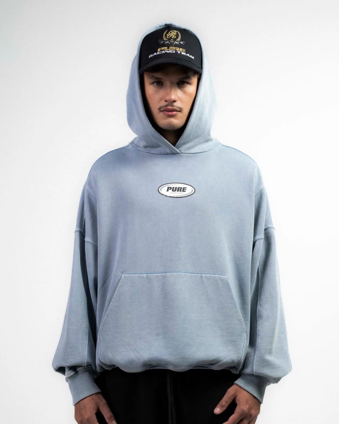 OVERDRIVE WASHED BLUE HOODIE - imagen 1