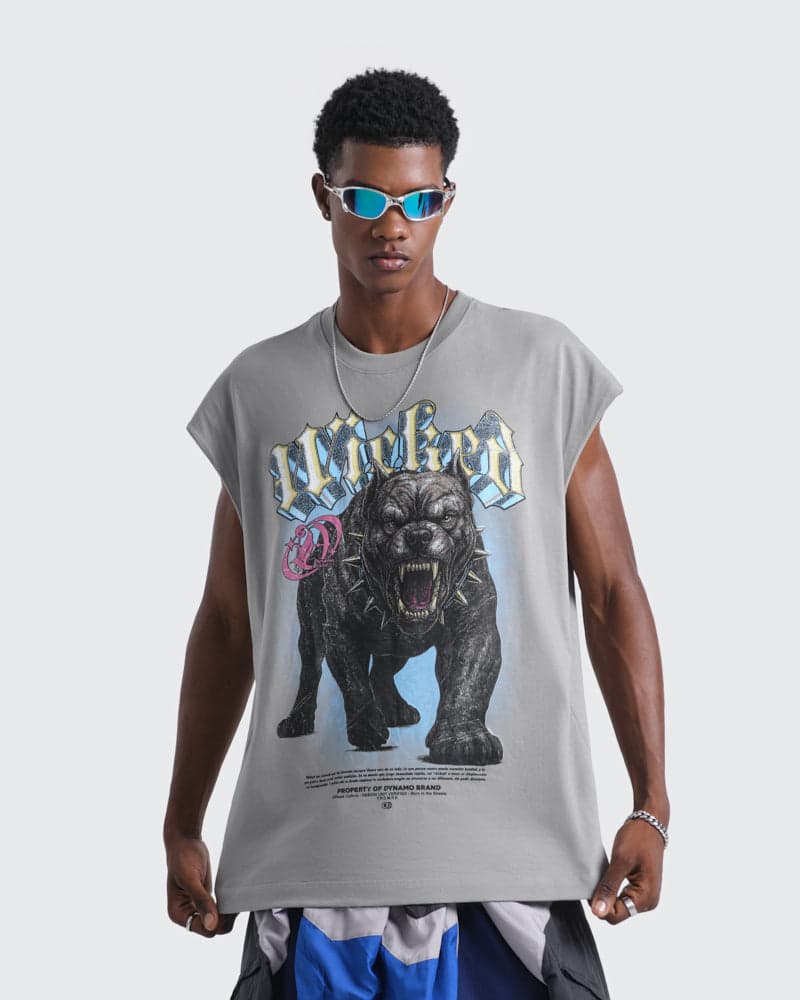 Camiseta Gris Tank Oversize Wildbred - imagen 1