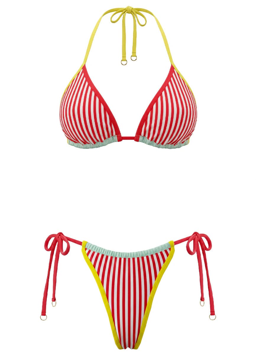 Maaji Tricolor Heat Katie Sliding Triangle Bikini Top - imagen 6