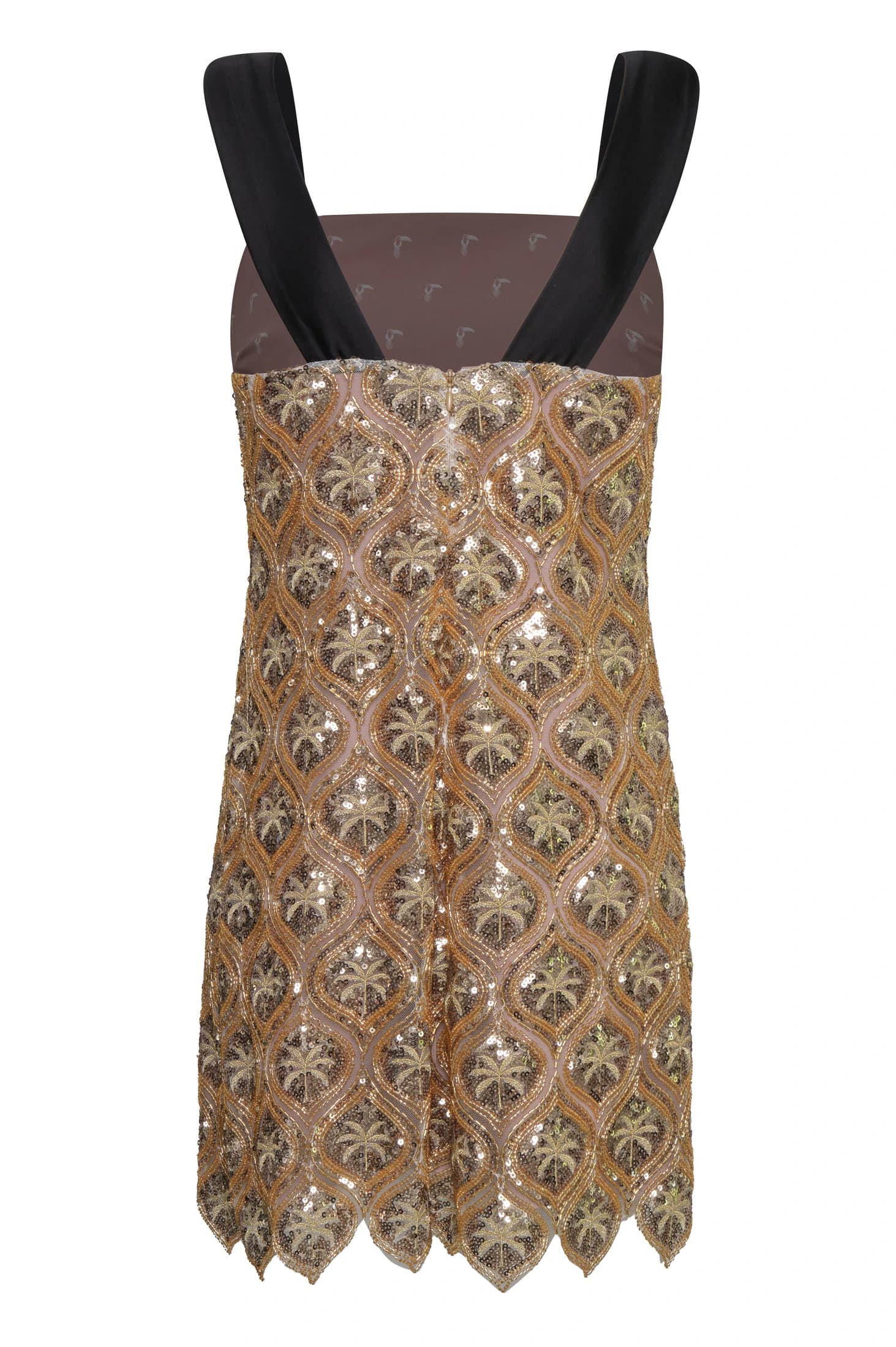 El Club del Clan Beaded Palms Mini Dress / Gold - imagen 2