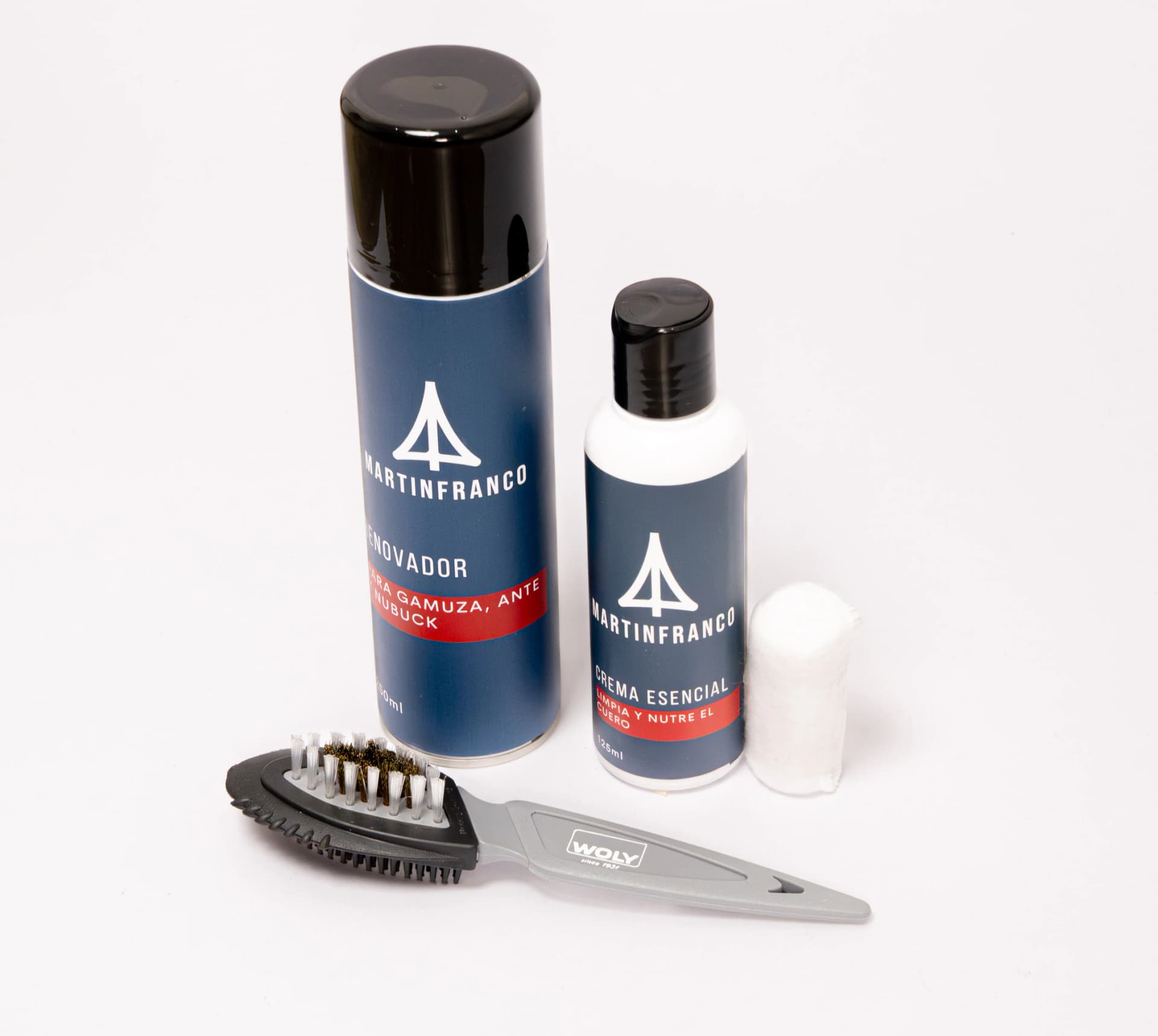 COMBO 4 : Shoe Cream Marrón Oscura y Negra - Renovador - Crema Esencial - Grasa Fina - Cepillo crin - imagen 2