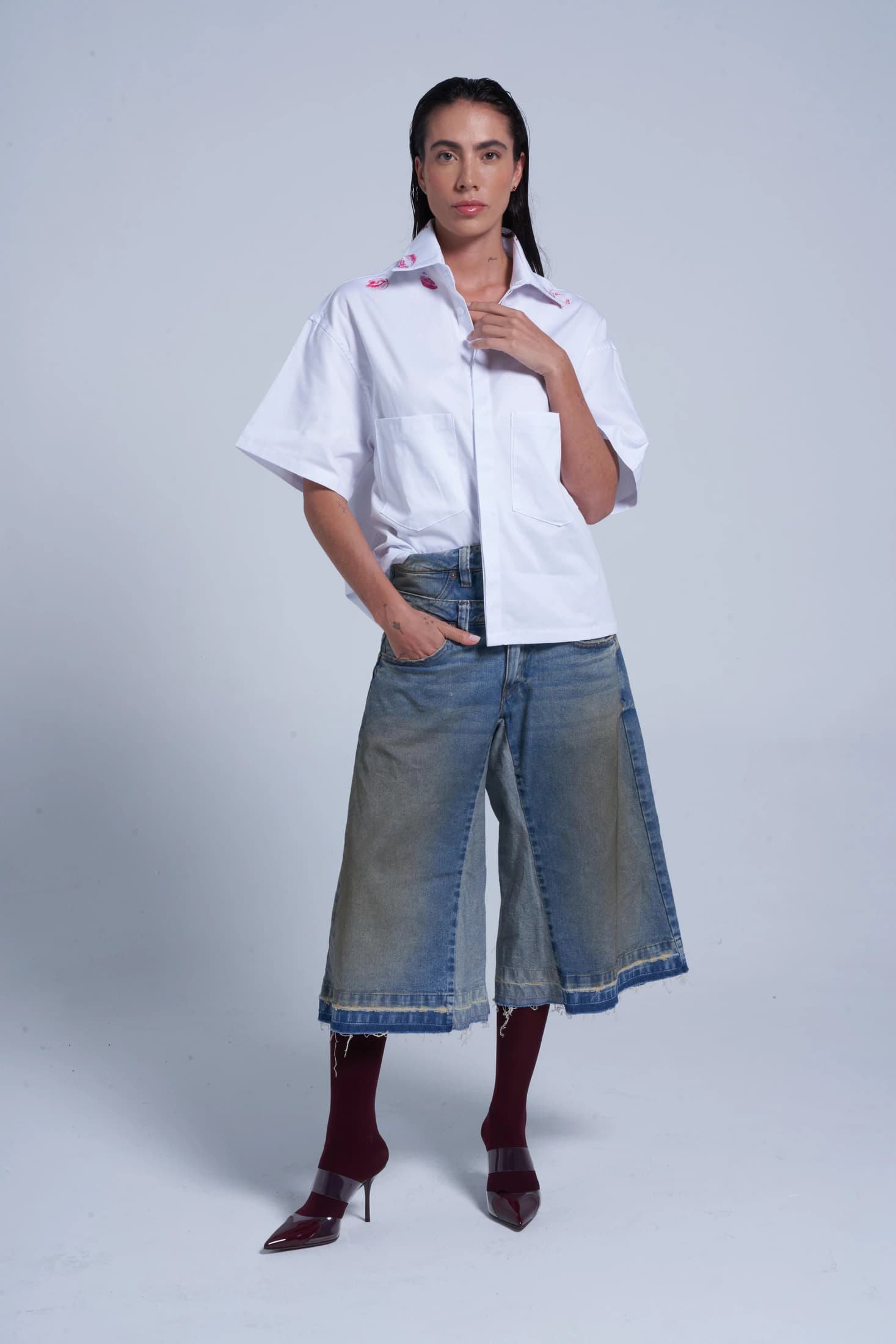 TOO MUCH IRONY! WHITE OVERSHIRT - imagen 5