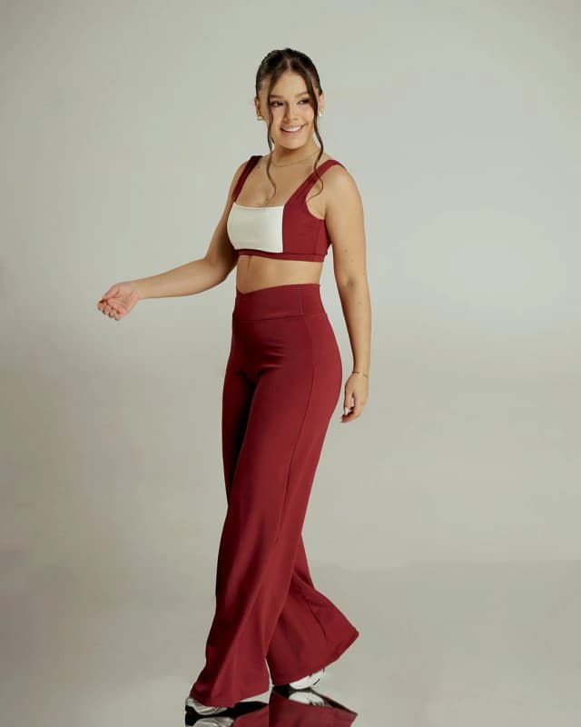 CurveUp Crossover Leggings Deep Red