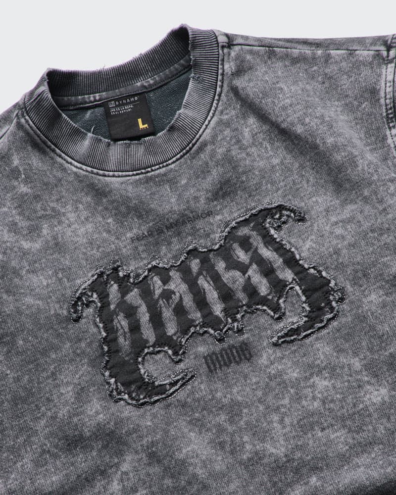 Camiseta Gris Oversize Doble Manga Raw - imagen 3