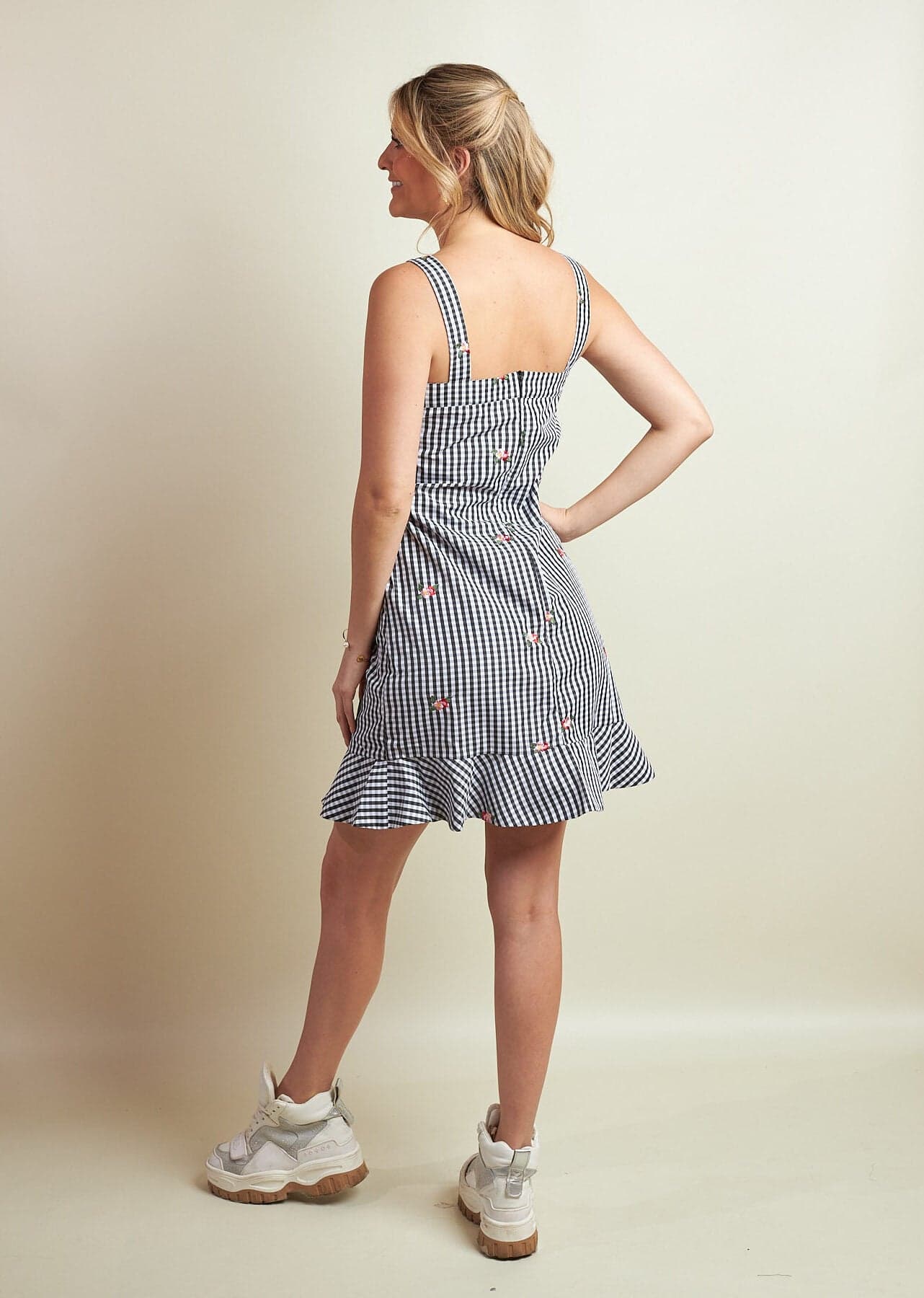 Vestido Tami Cuadros Negros - imagen 4