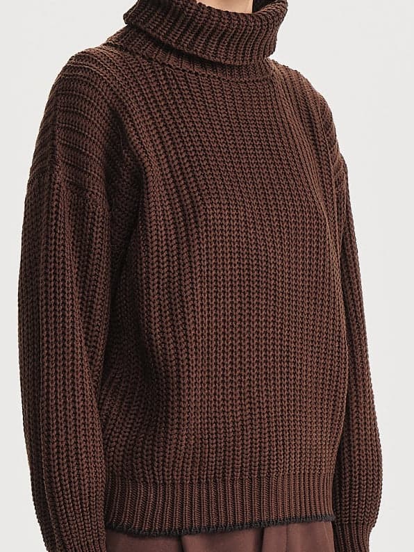 Saco Cuello Tortuga Inglés Marrón/Negro Hombre - imagen 6