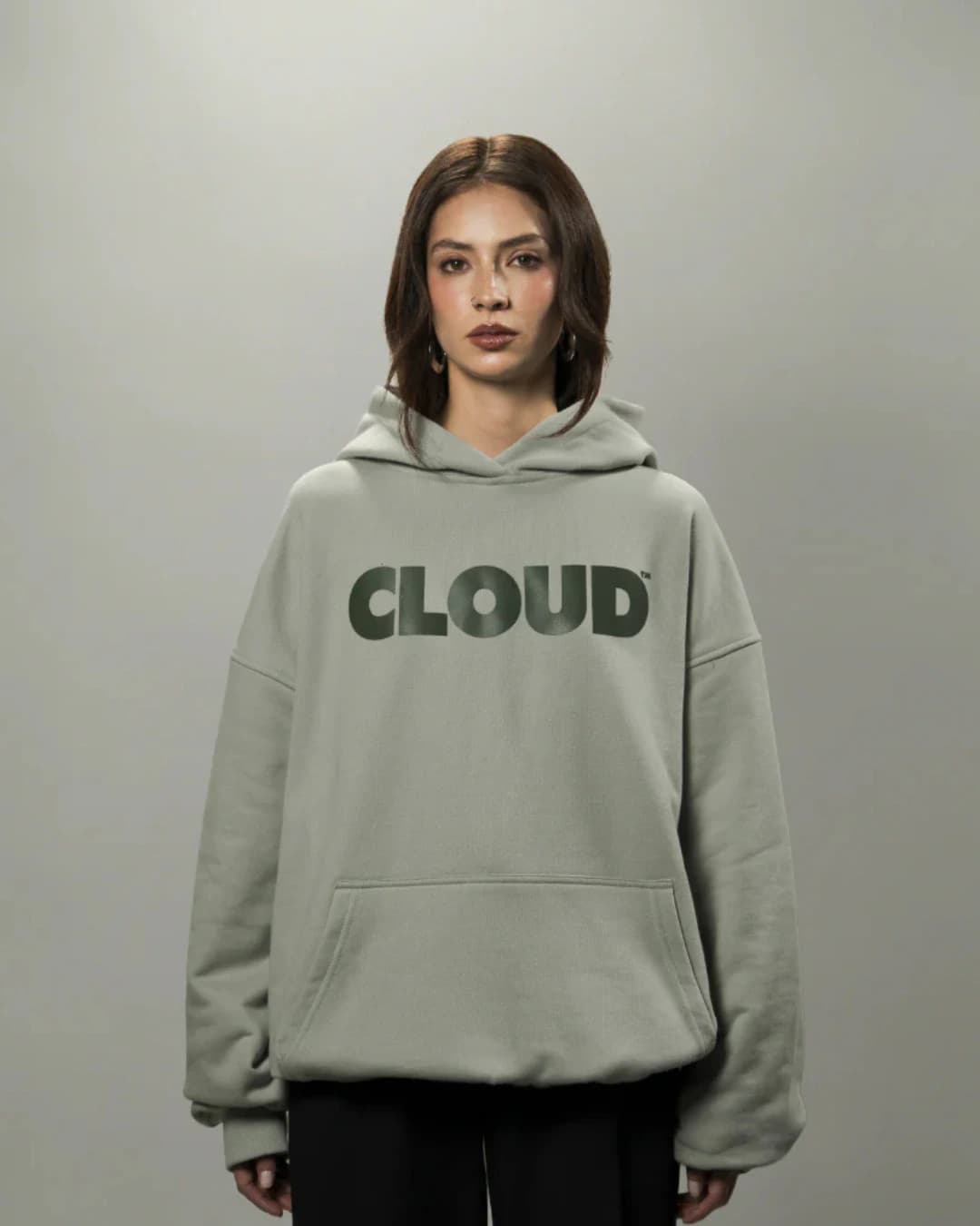 HOODIE BLOCK VERDE SOBRE VERDE BOXY FIT - imagen 3