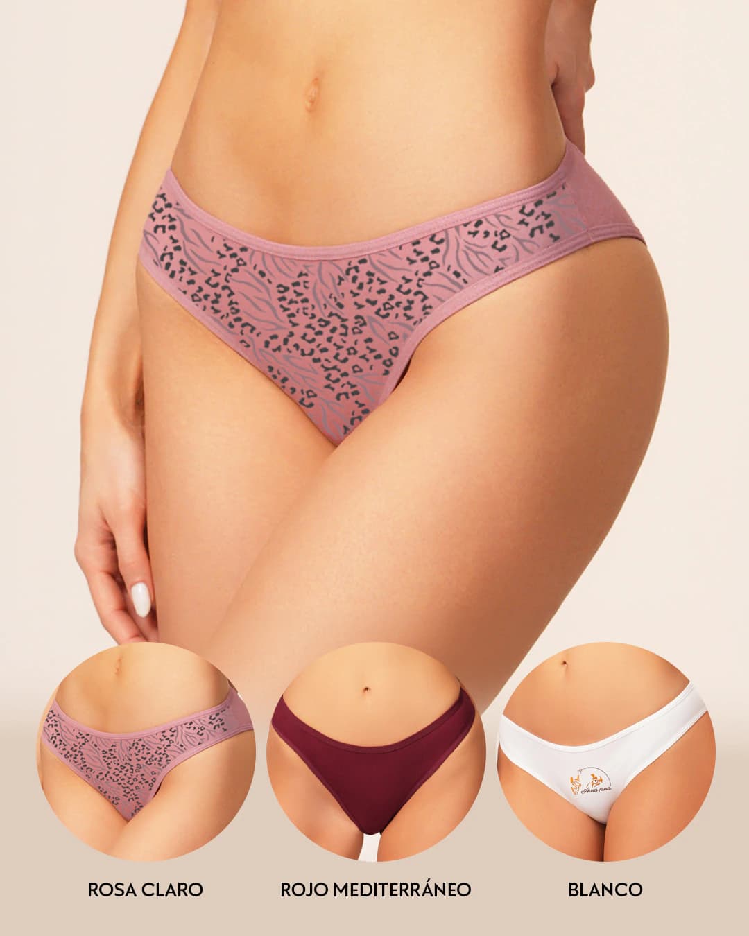 Tanga en Algodón Suave Pack x3 para Mujer Ref. 9103 - imagen 1