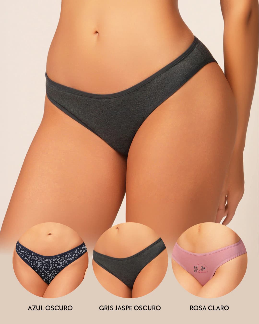 Tanga en Algodón Suave Pack x3 para Mujer Ref. 9103 - imagen 9