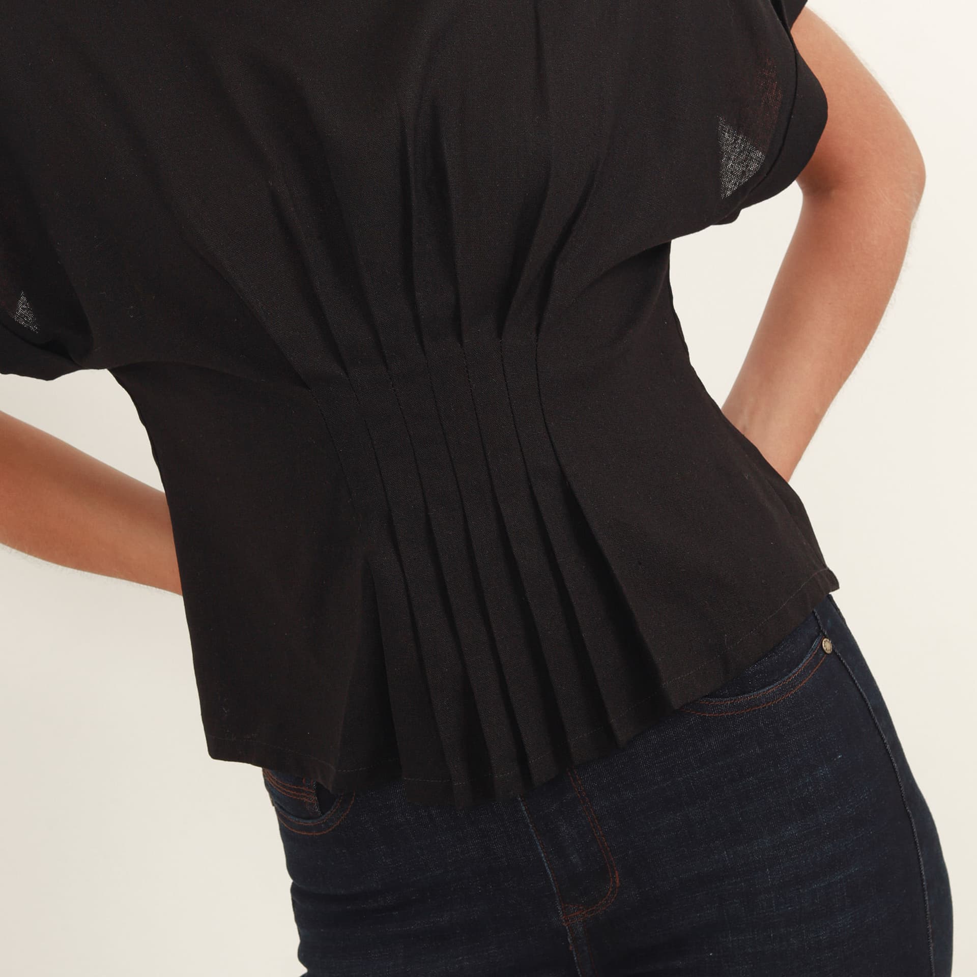 Blusa cuello redondo manga corta - imagen 4