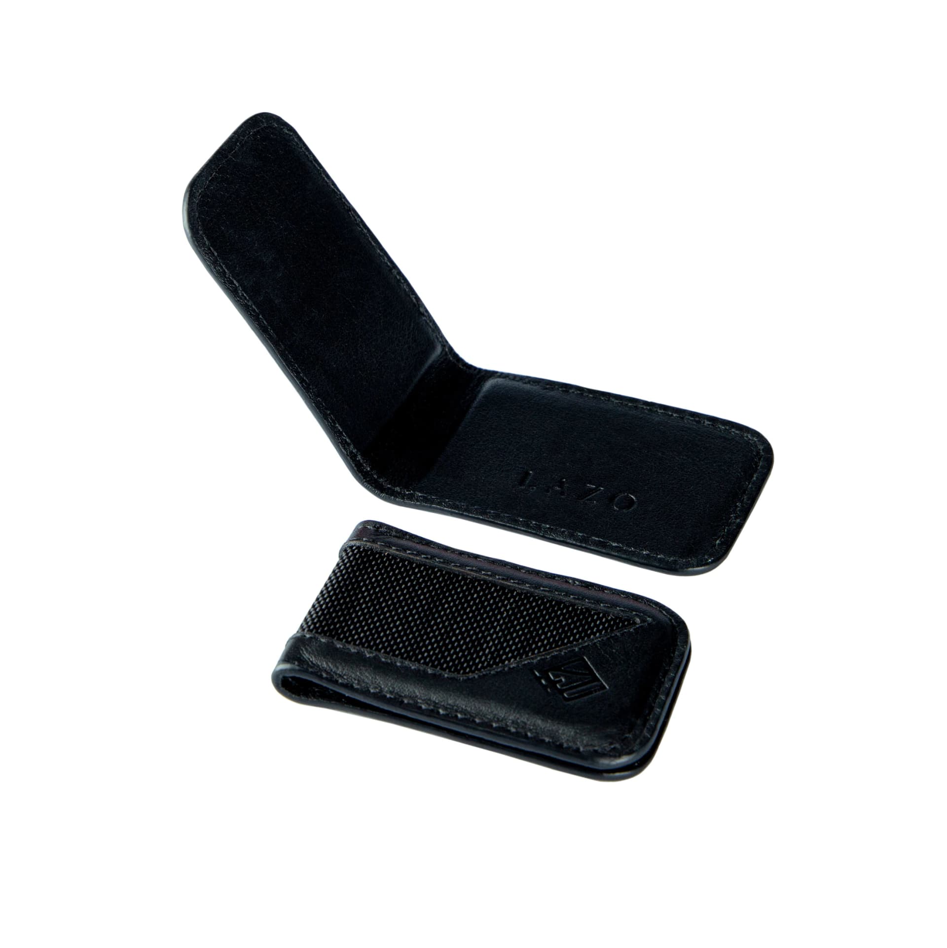 MONEY CLIP Black Card Cuero/Lona - imagen 1