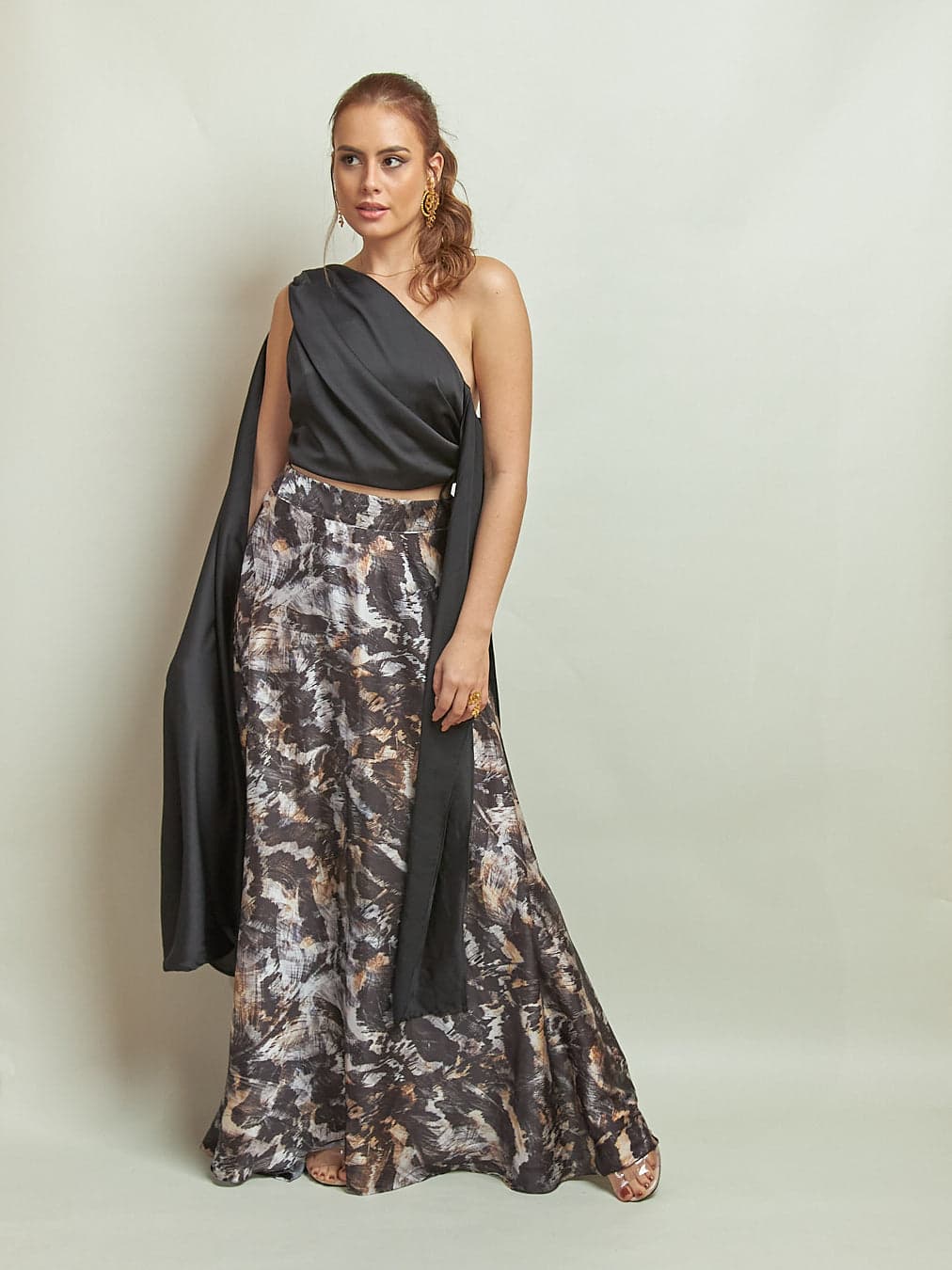 Falda Zeray Feathers Negro - imagen 1