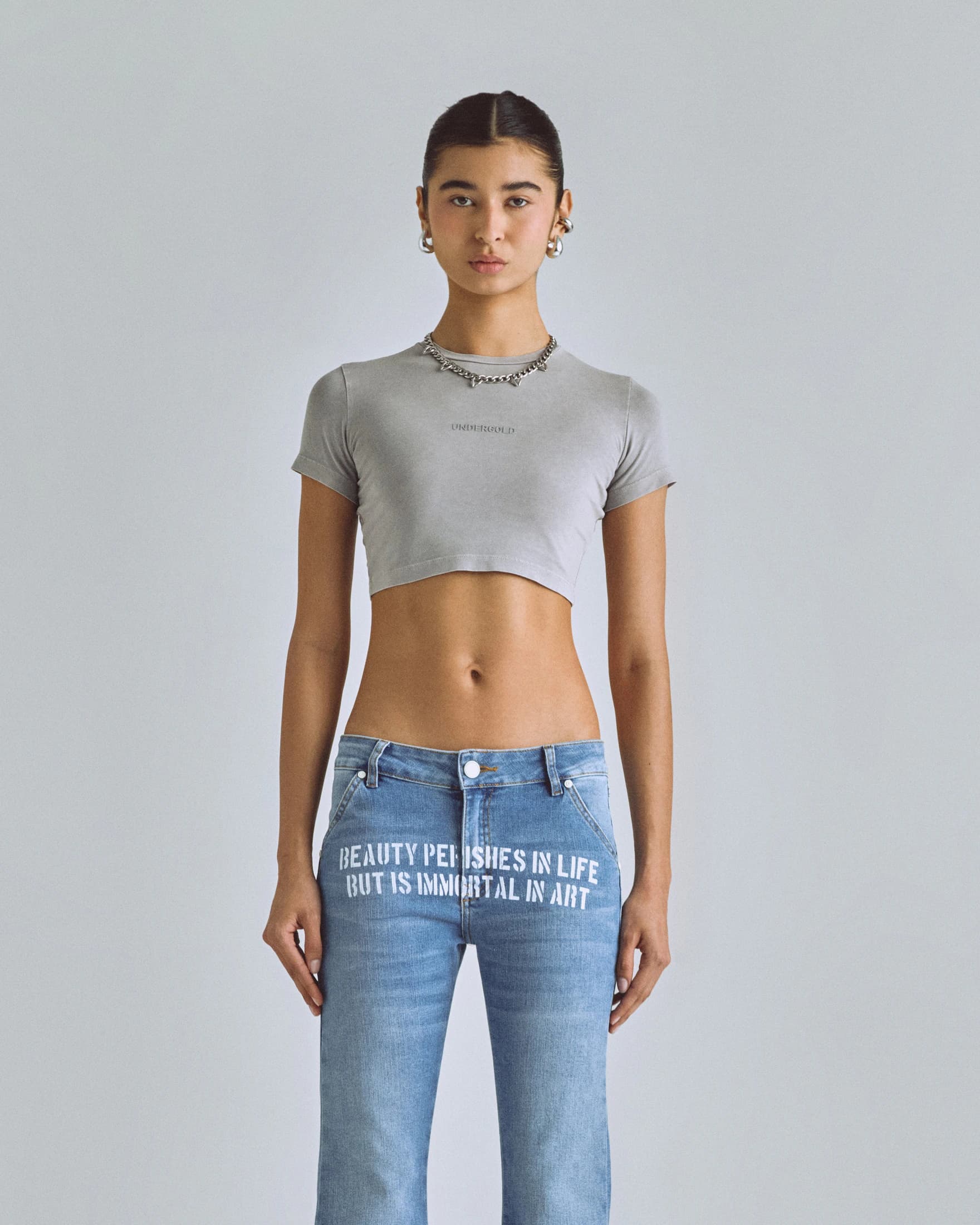 Basics Baby Tee Washed Gray - imagen 4