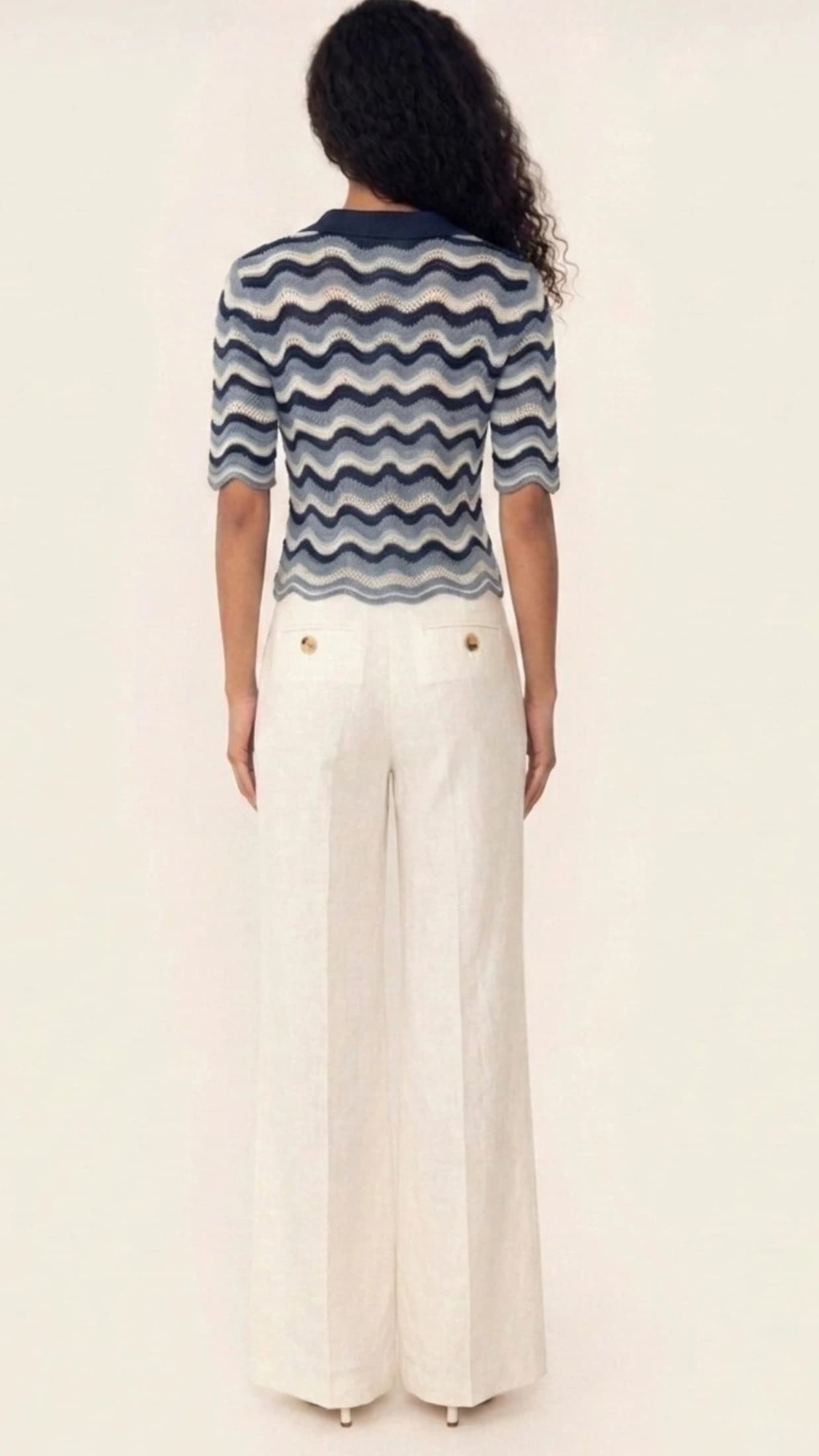 MARTINA TOP BLUE STRIPES - imagen 4