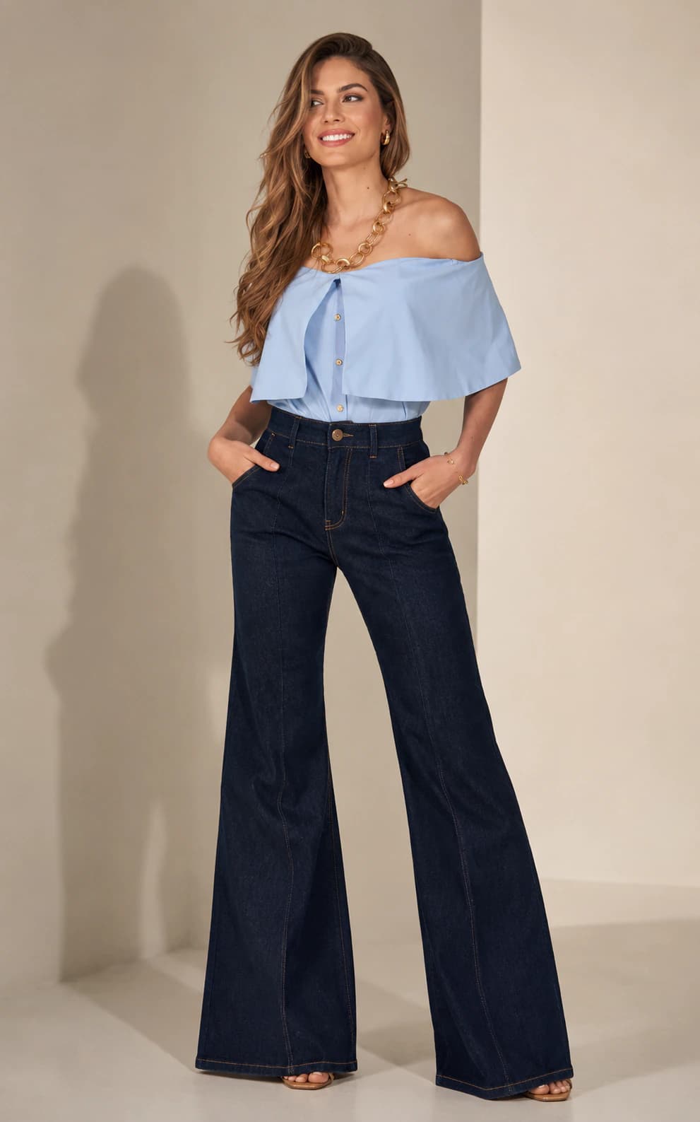 Blusa Turin Celeste - imagen 2