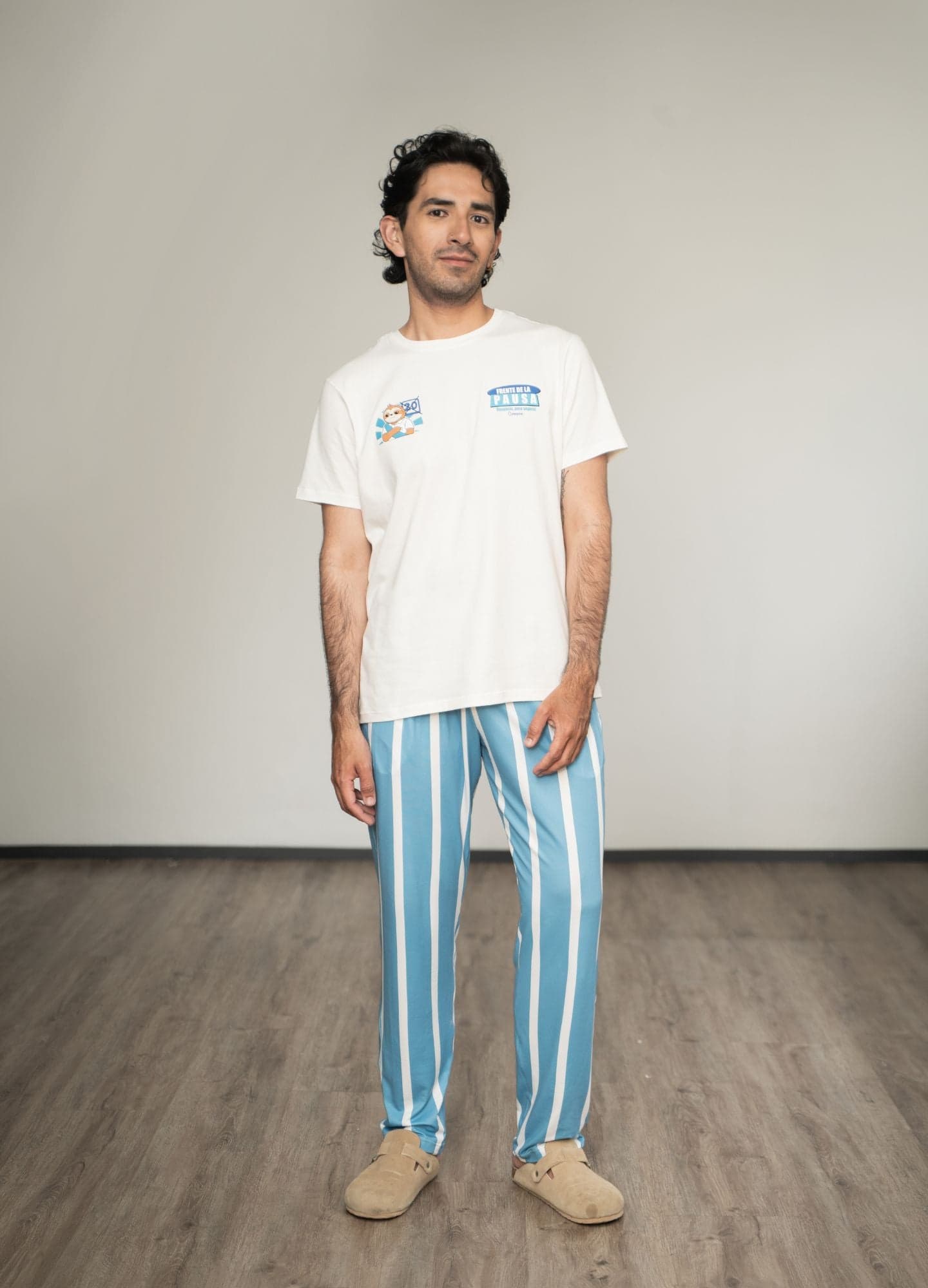 Conjunto Pantalón Frente de la pausa - Azul Cielo