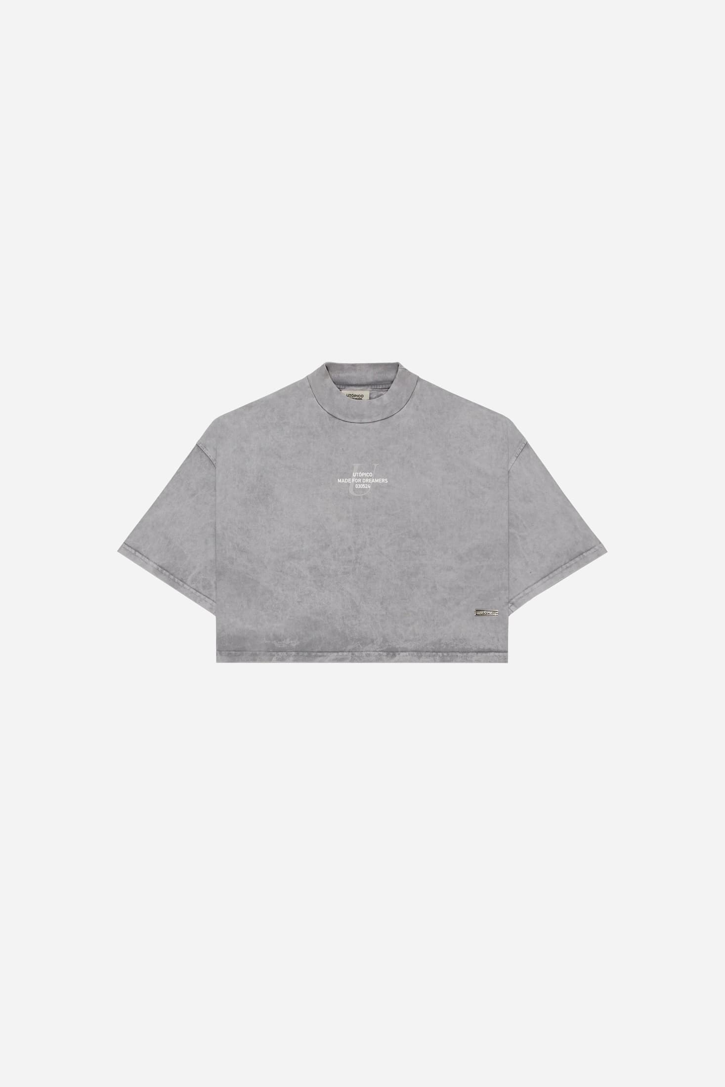 CAMISETA  CROPPED - GRIS - imagen 1