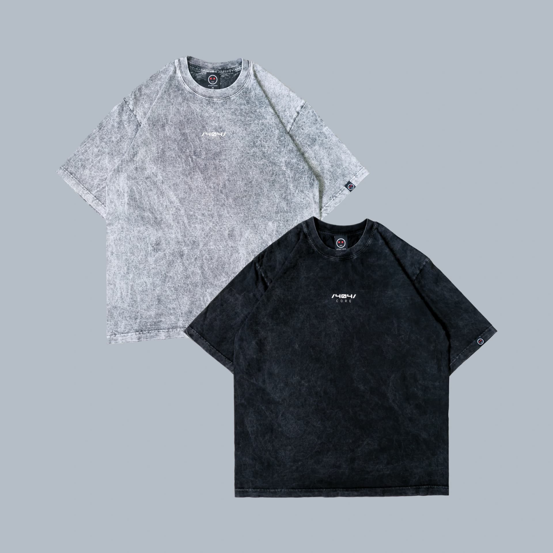 Camiseta Oversize Acid Wash Core Pack X2